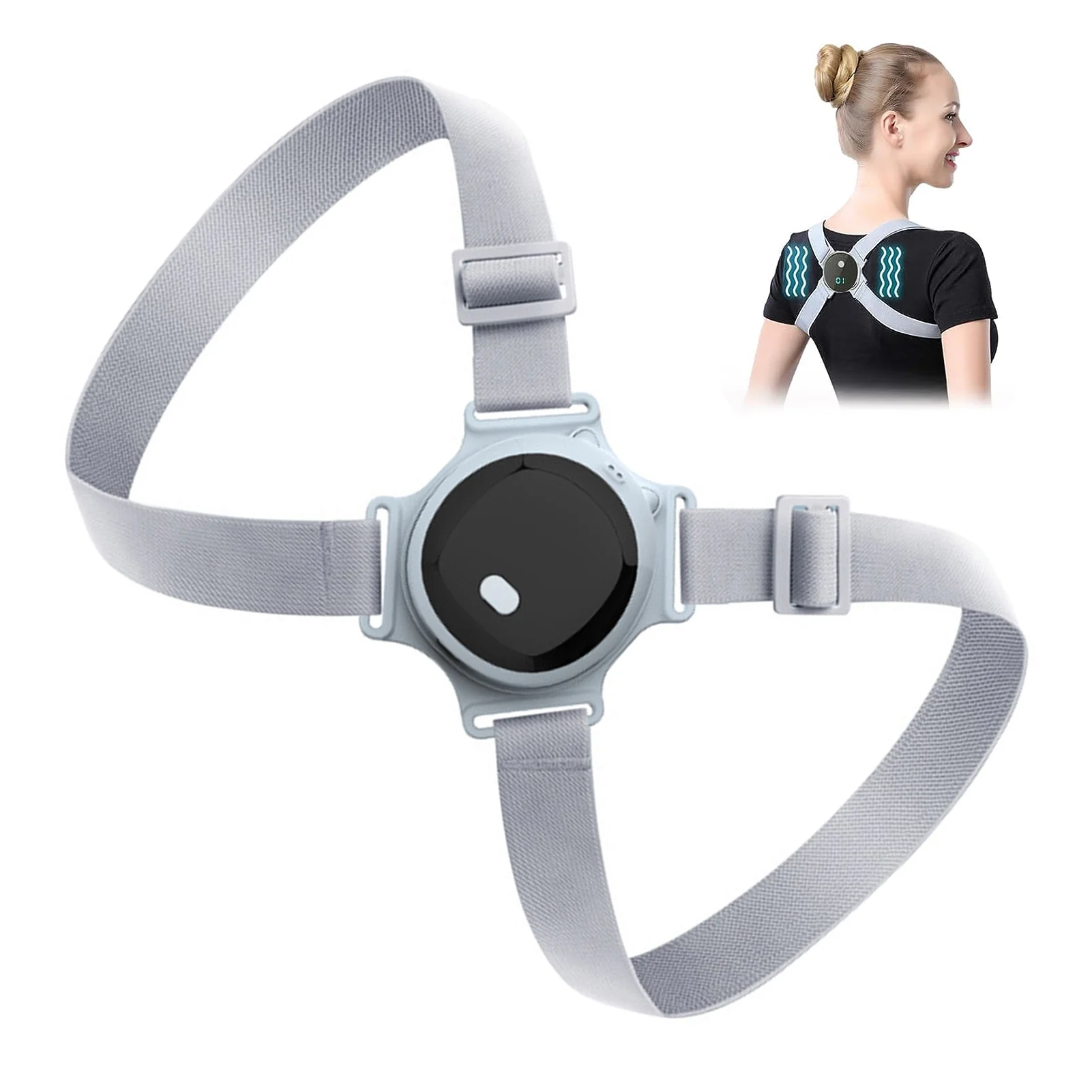Smart Posture Sensor - Slimme elektrische houdingscorrector Rugbrace Ondersteuningsriem USB