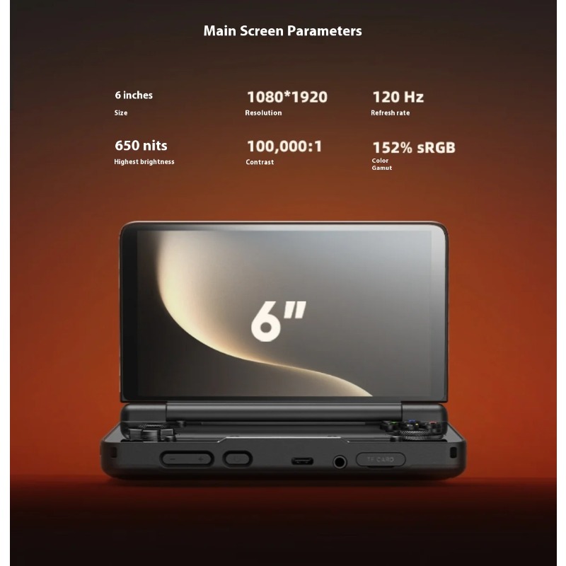 Handheld Game Console - 6 inch 1080P 120Hz AMOLED scherm