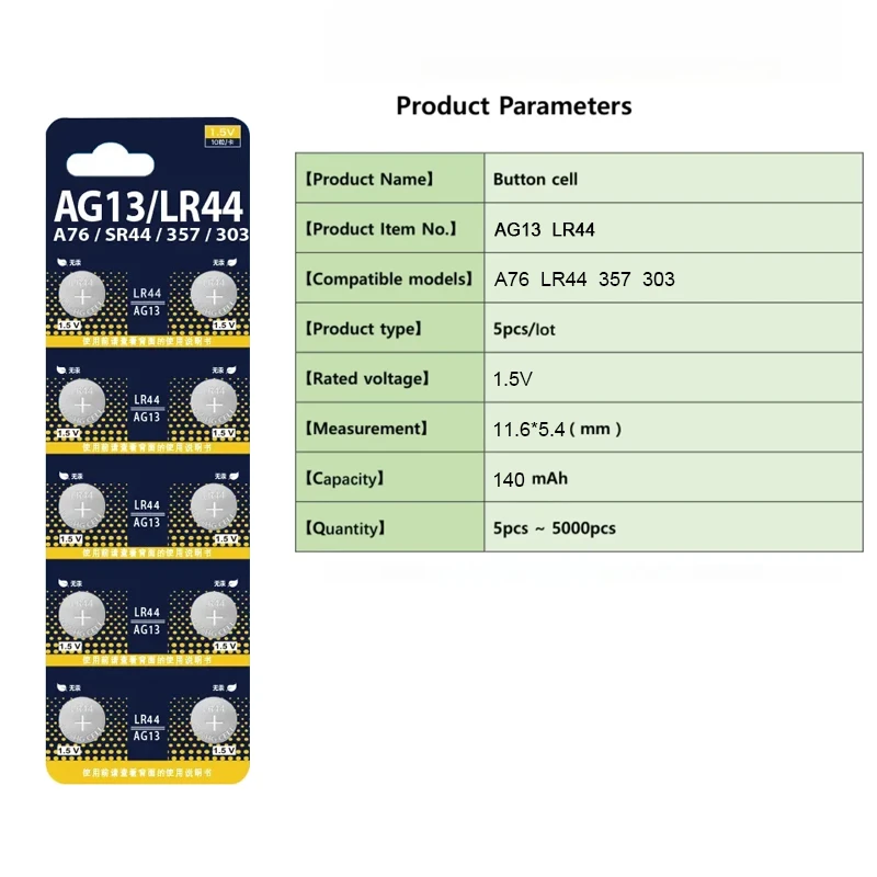 10-100 stuks LR44 AG13 1,5 V k - Electronics And Gadgets Ce recensie en prijs